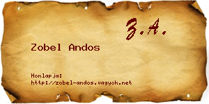Zobel Andos névjegykártya